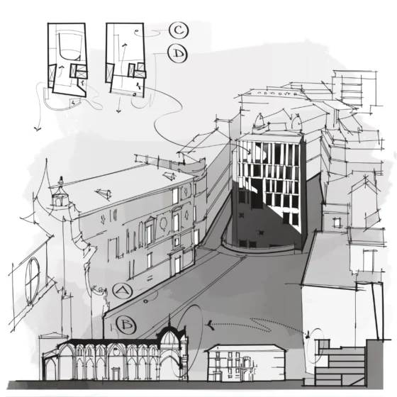 City hall extension Rafael Moneo drawing