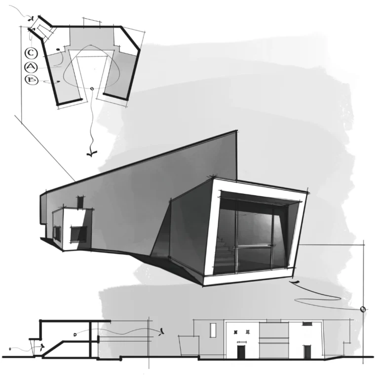 Carlos Ramos Pavilion Álvaro Siza drawing