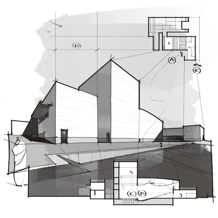 Auditorium & Theater of Llinars del Valles Álvaro Siza Vieira + Aresta + G.O.P. drawing