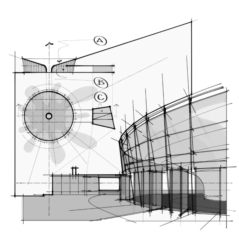 Children’s Library Kenzo Tange drawing