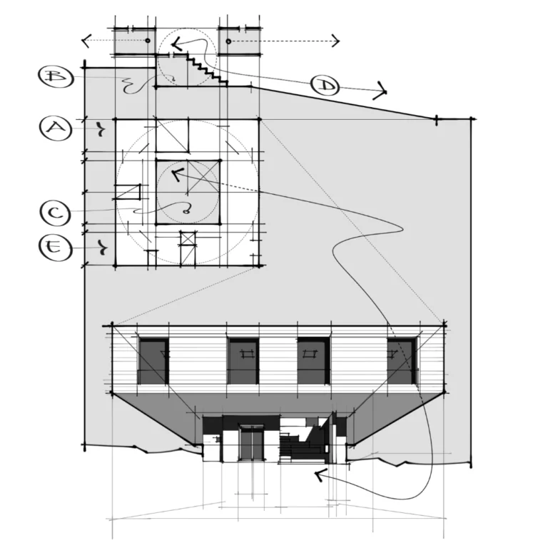 Guna House Pezo von Ellrichshausen drawing