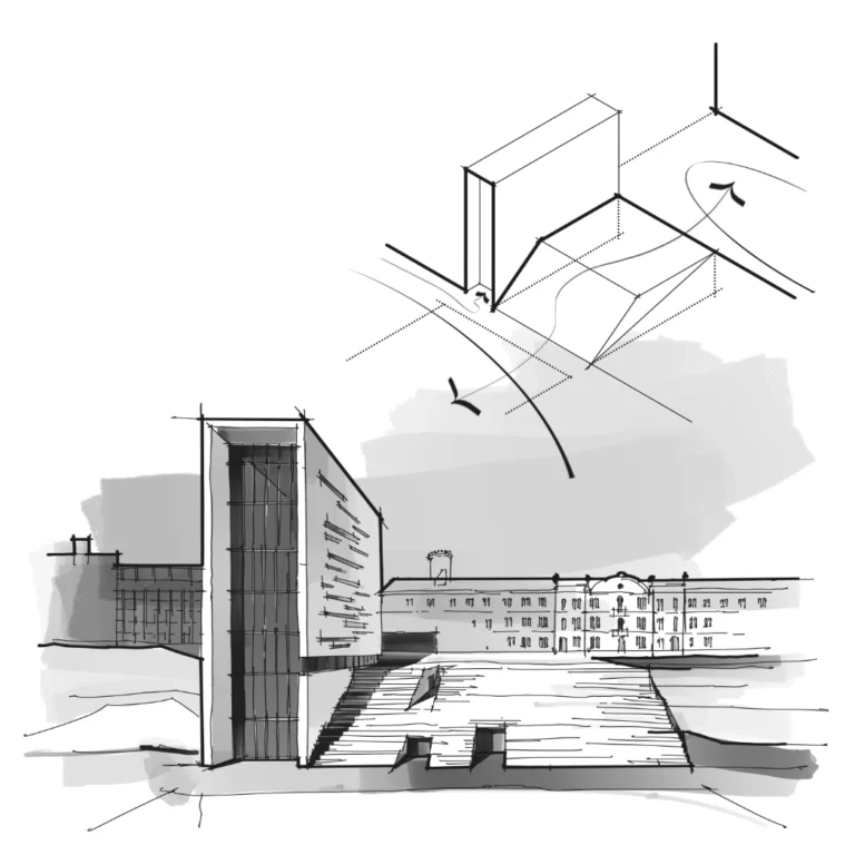 Rectory of Universidade Nova Aires Mateus drawing