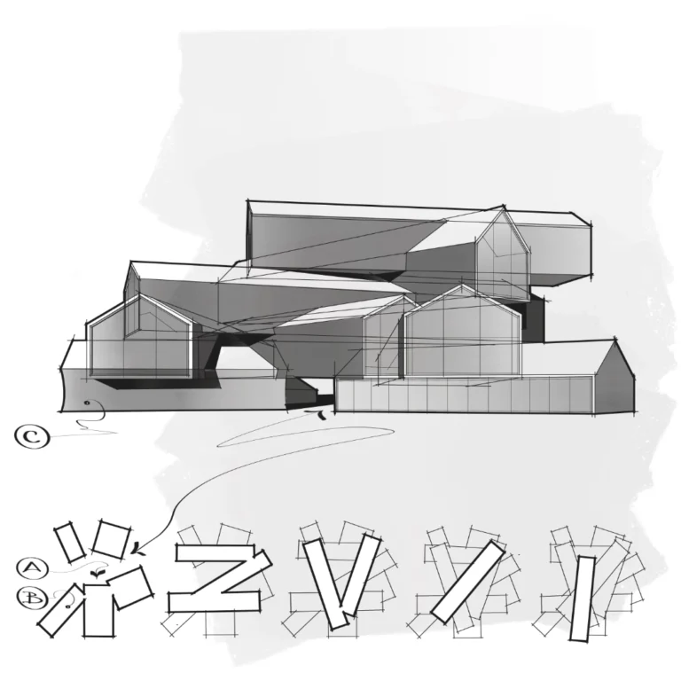 VitraHaus Herzog & de Meuron drawing